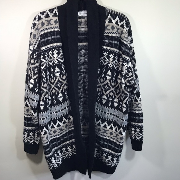 Sweaters - Vintage Chunky Open Front Cardigan Sweater USA